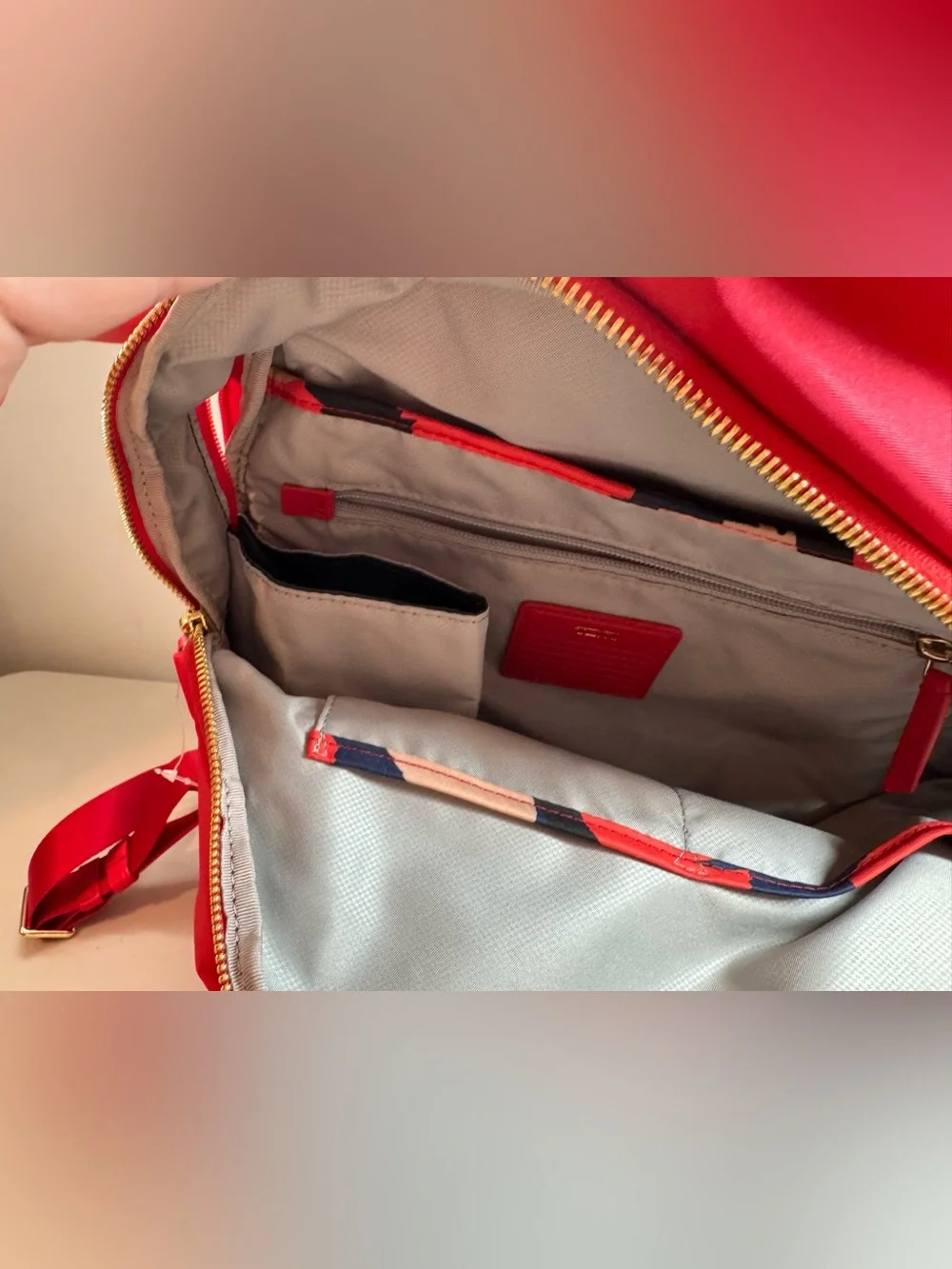 Tumi Hagen Backpack in Sunset Red Nylon